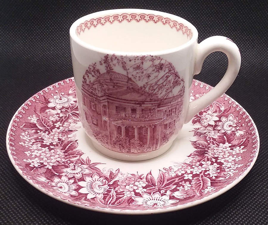 Longwood Collete Pink Flat Demitasse Cup & Saucer Set by Wedgwood-1