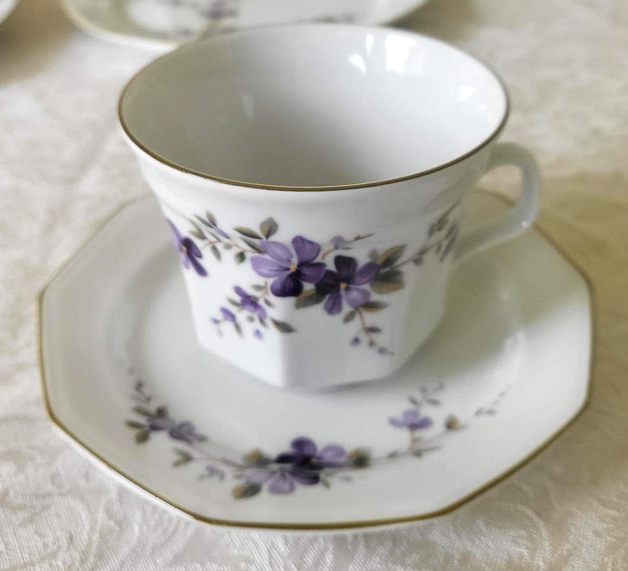 WIG1588 Flat Cup & Saucer Set by Winterling - Bavaria-1