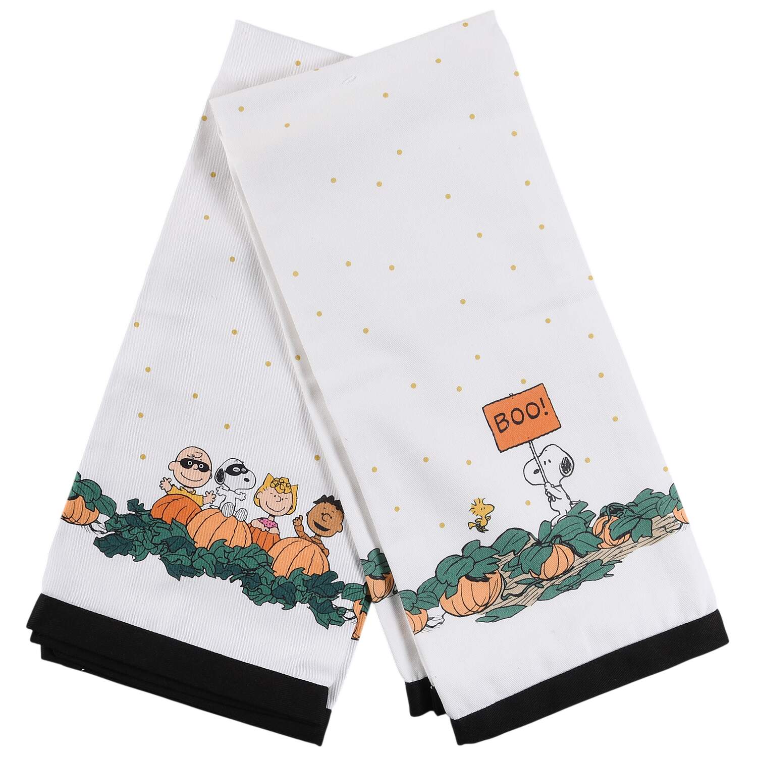 Peanuts Halloween Cloth Kitchen Towel (Set of Motifs 3 & 4) by Williams-Sonoma-1