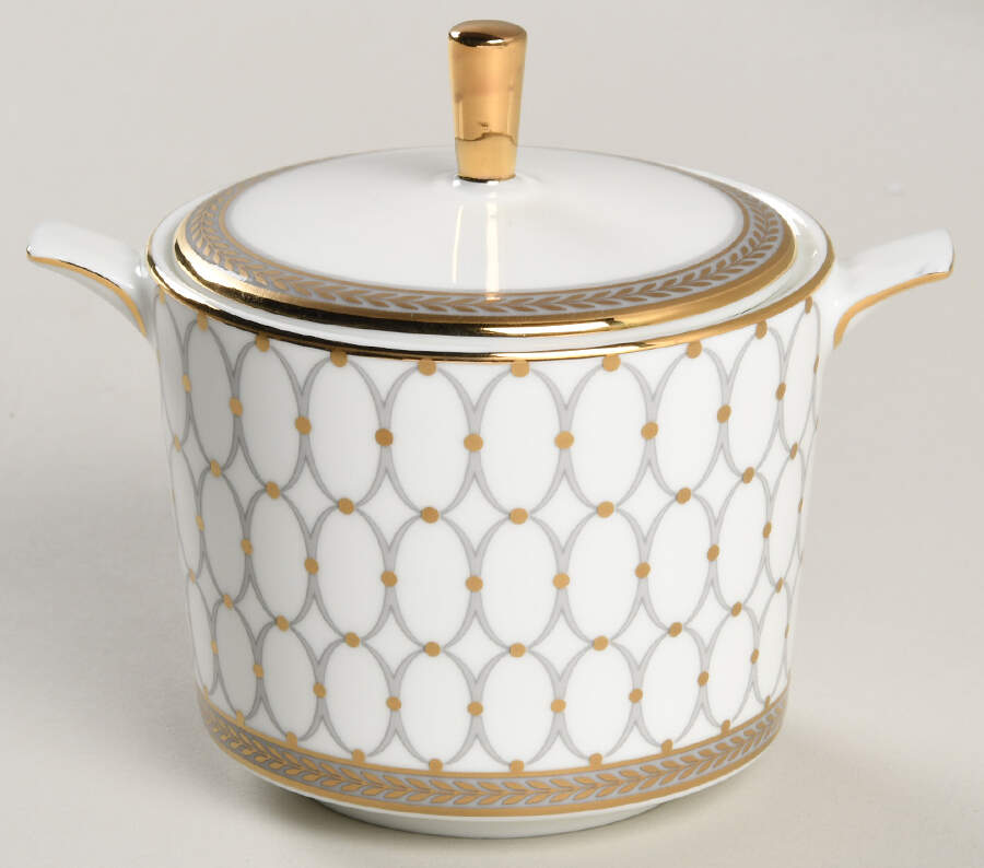 Renaissance Grey Sugar Bowl & Lid by Wedgwood-1