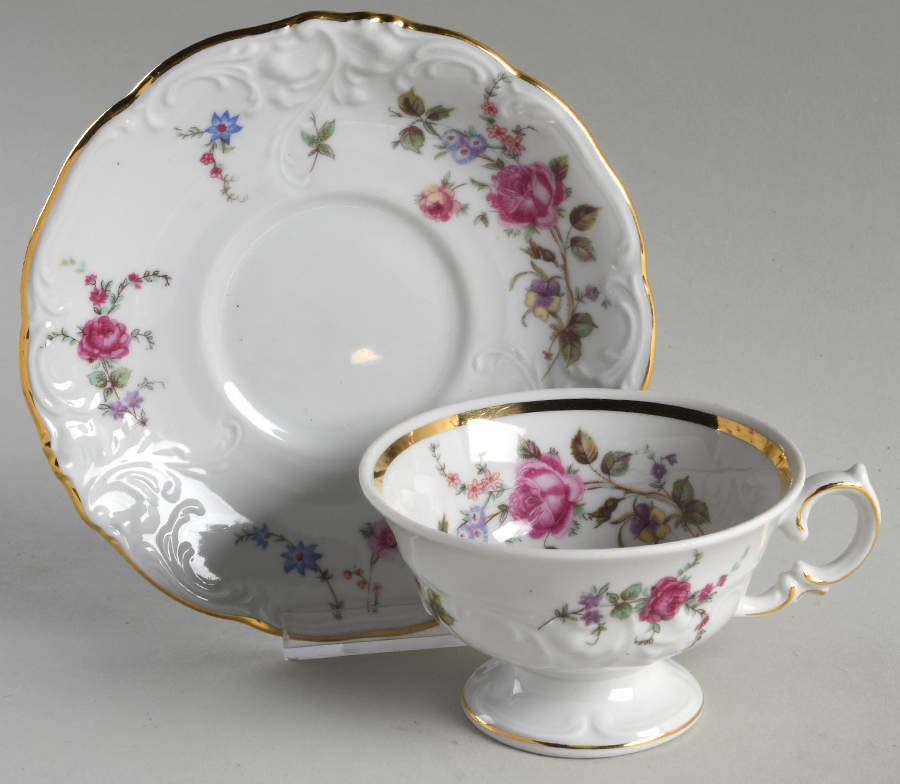 WLB130 Footed Cup & Saucer Set by Walbrzych-1
