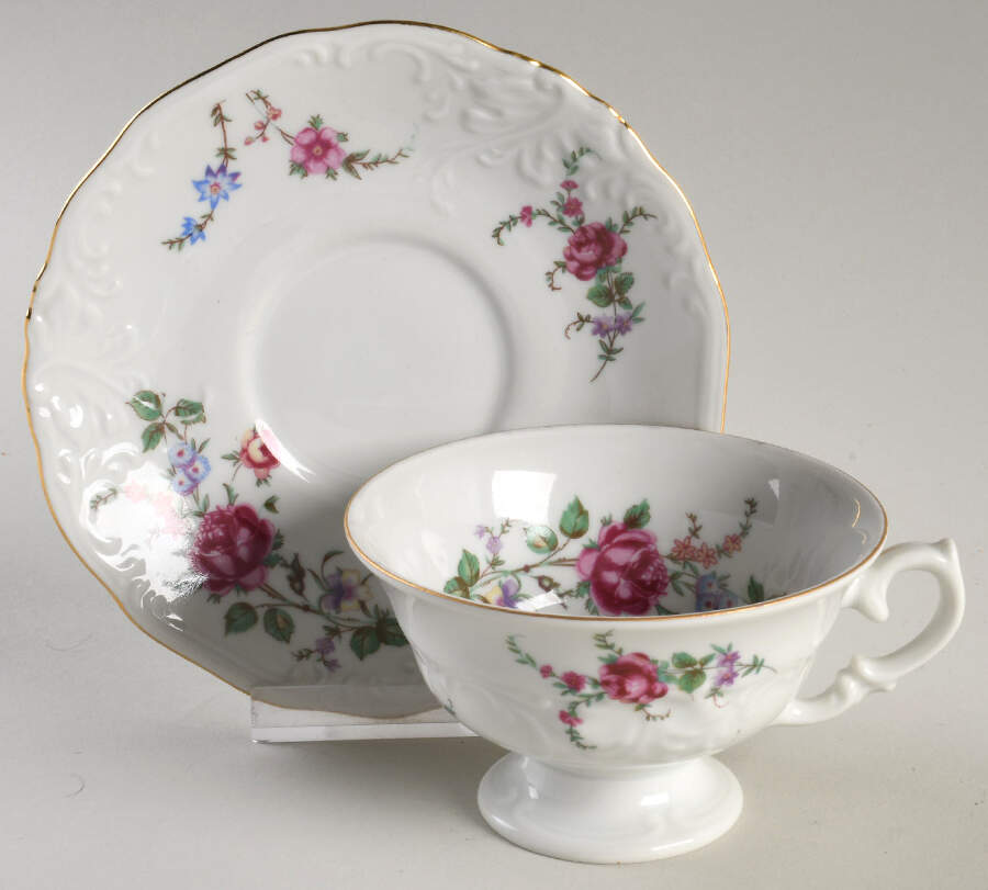 WLB130 Footed Cup & Saucer Set by Walbrzych-1