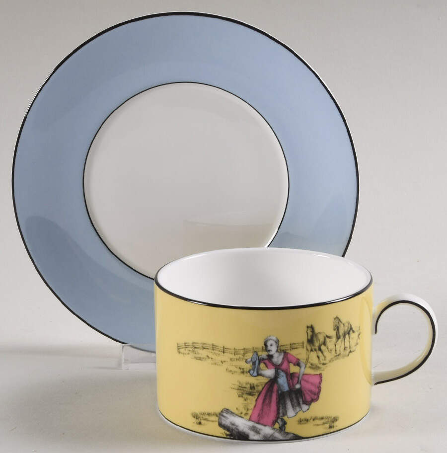 Sheila Bridges Flat Cup & Saucer Set by Wedgwood-1