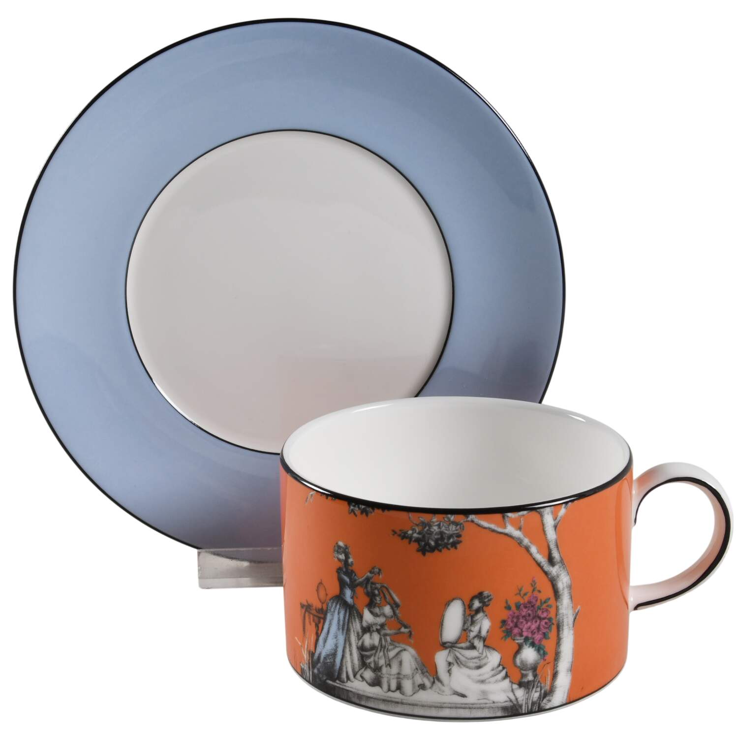 Sheila Bridges Flat Cup & Saucer Set by Wedgwood-1