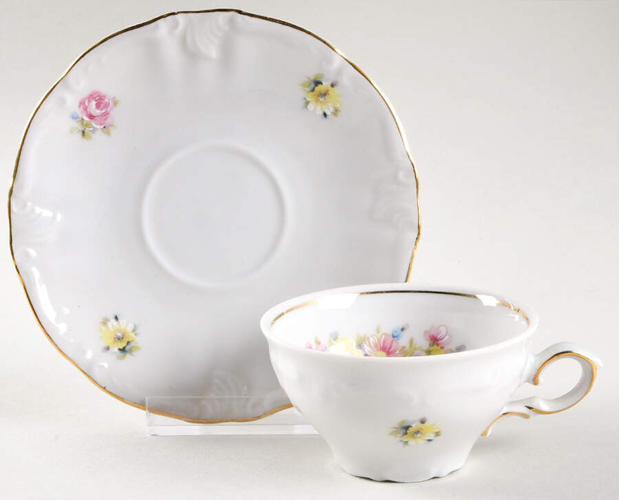 WIG1593 Flat Demitasse Cup & Saucer Set by Winterling - Bavaria-1