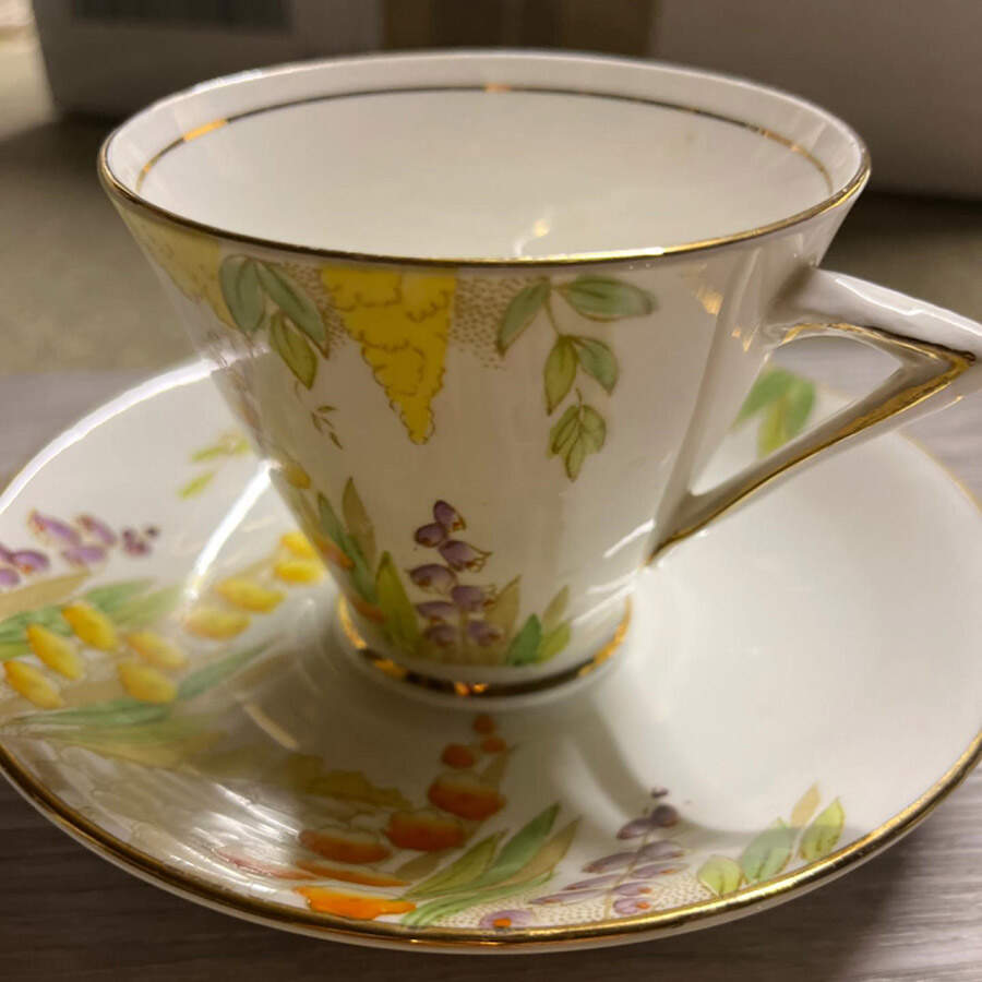7130 Flat Cup & Saucer Set by Windsor (England)-1