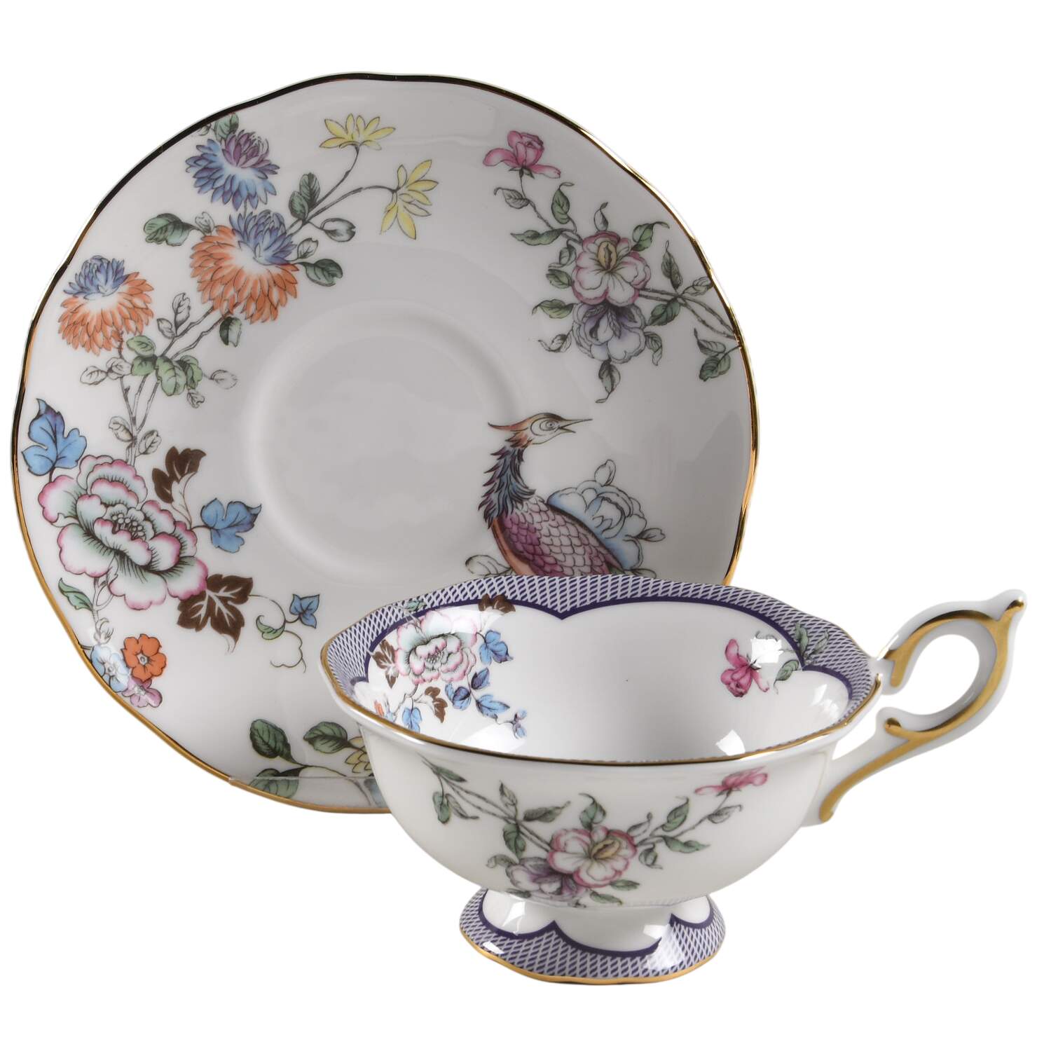 Fortune Footed Cup & Saucer Set by Wedgwood-1