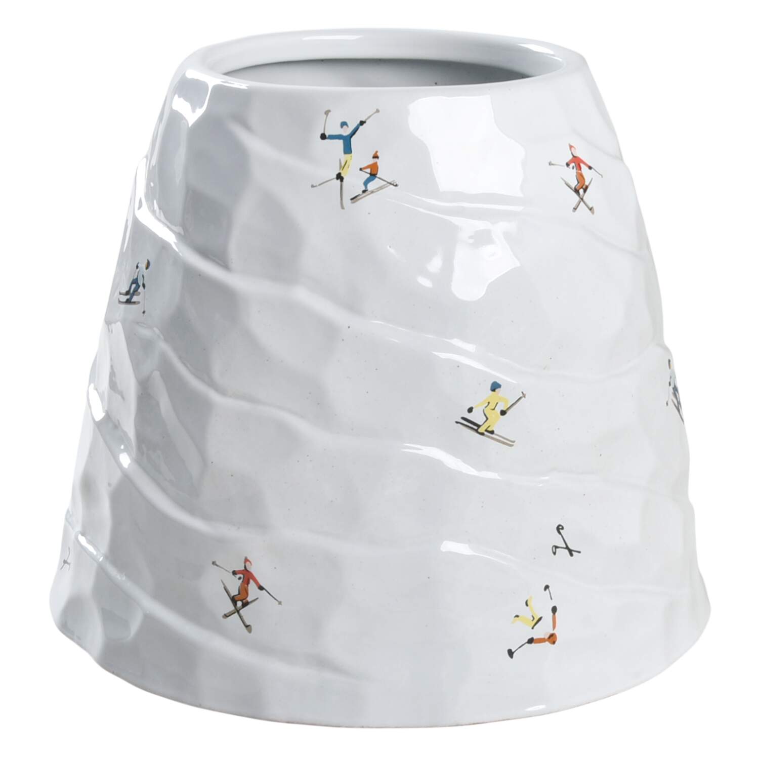 Holiday Skier Figural Cookie Jar No Lid by West Elm-1