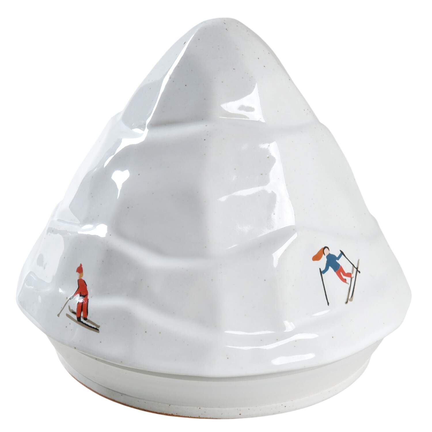 Holiday Skier Lid for Figural Cookie Jar by West Elm-1