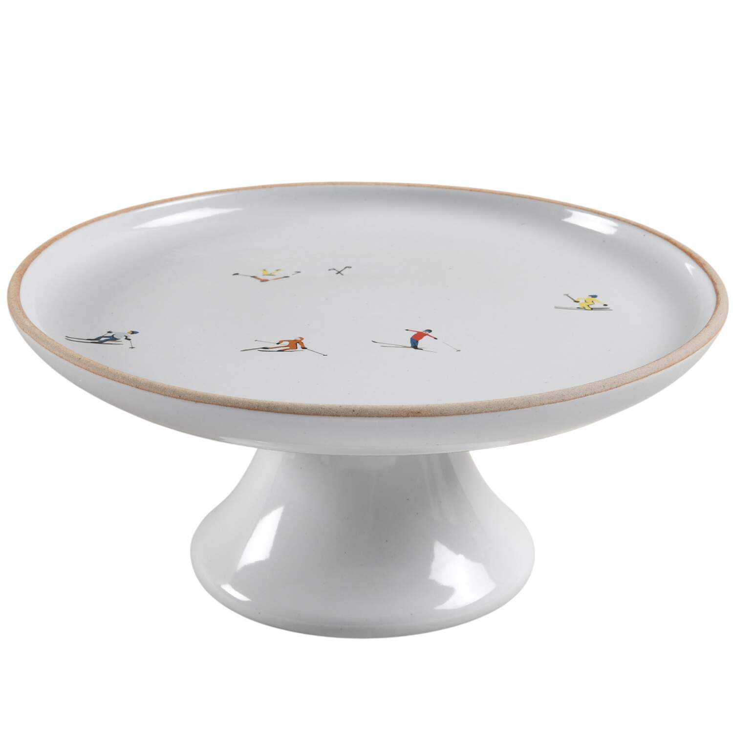 Holiday Skier Footed Cake Plate by West Elm-1