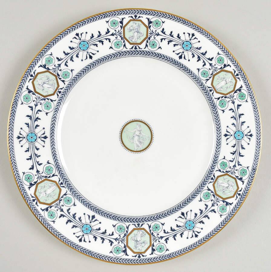 Astbury White (Blue Laurel) Dinner Plate by Wedgwood-1
