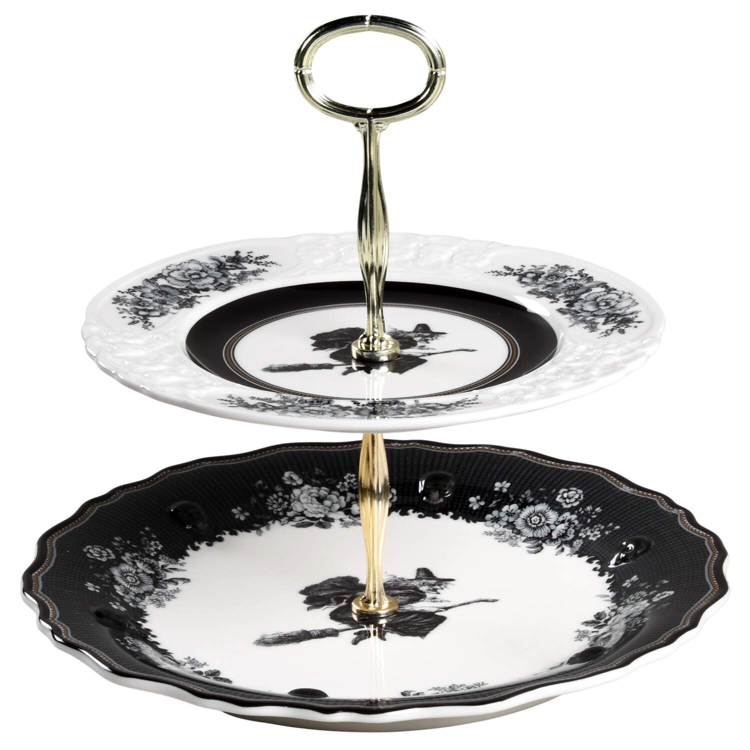 Spooky Soiree 6 5/8"-10"  2 Tiered Serving Tray (Dp, Sp) HC by Williams-Sonoma-1