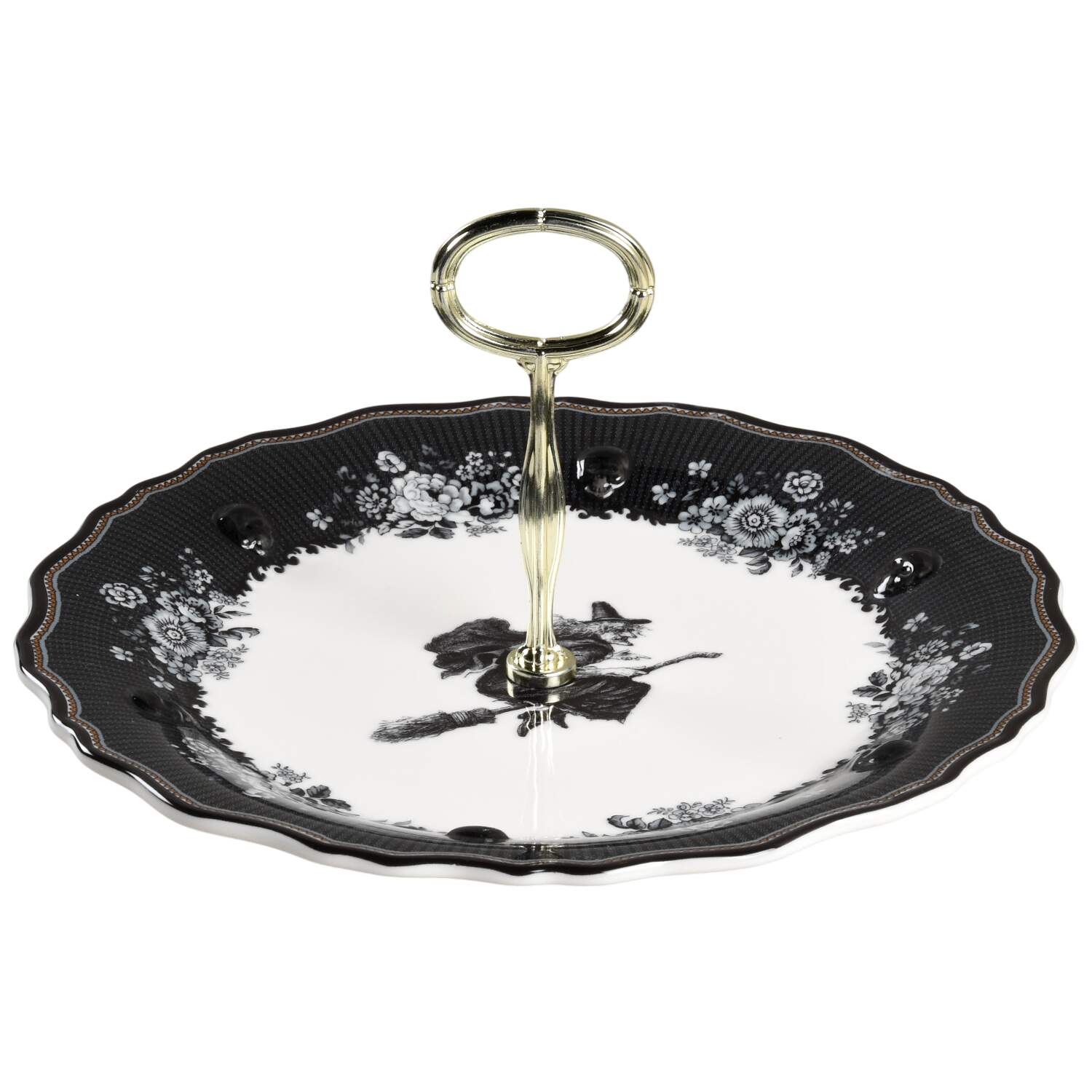 Spooky Soiree Round Serving Plate with Center Handle (Dp) Hc by Williams-Sonoma-1