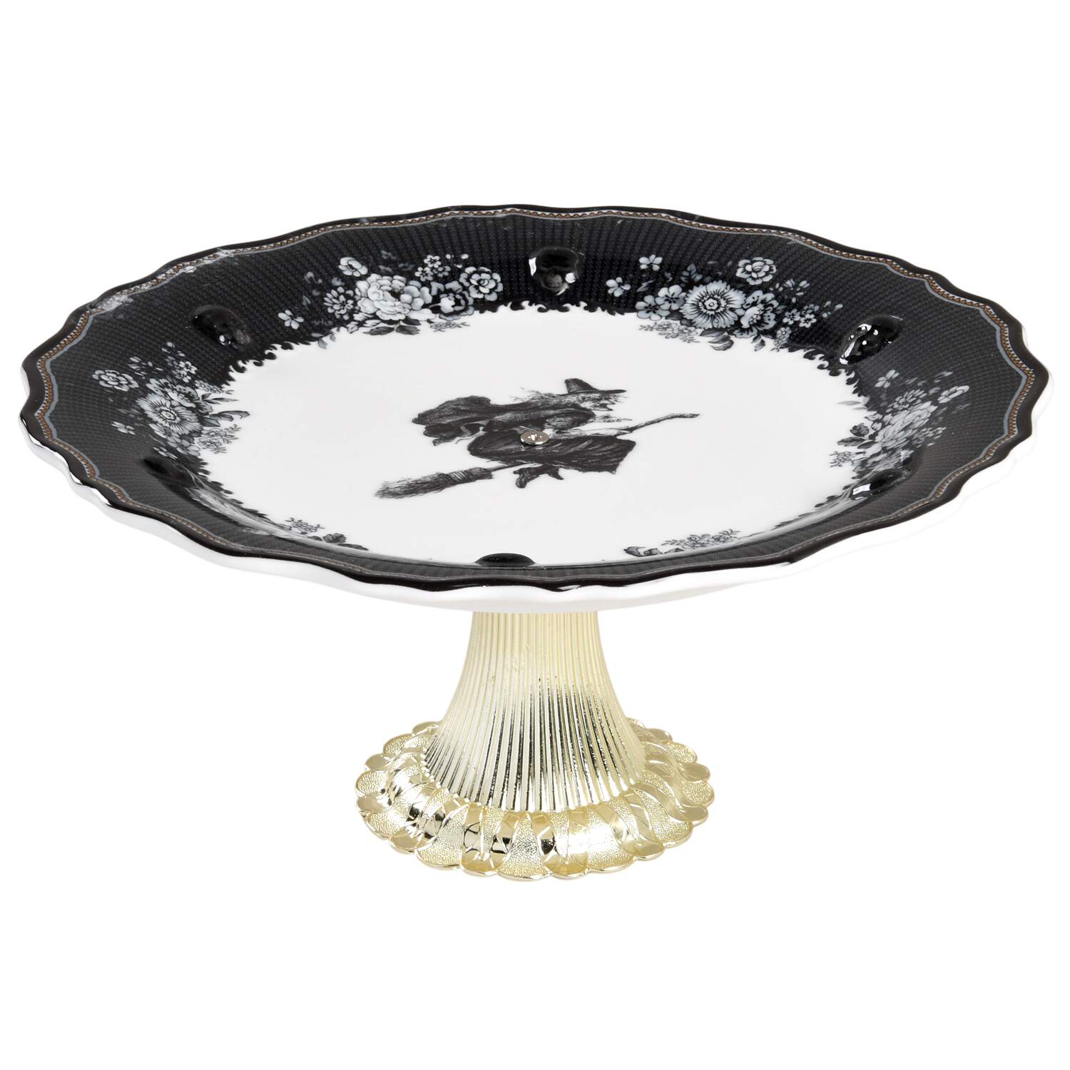 Spooky Soiree Cake Stand with 4"-5" Metal Pedestal  Hc by Williams-Sonoma-1