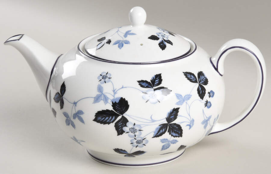 Wild Strawberry-Inky Blue Small Teapot & Lid by Wedgwood-1