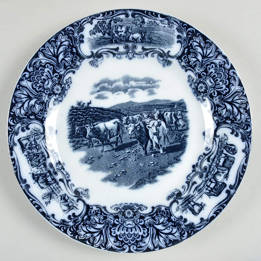 Cows (Dark Flow Blue) Dinner Plate by Wedgwood-1