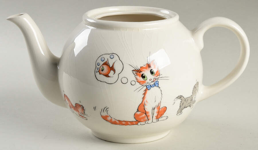 Paws for Thought Teapot No Lid by Arthur Wood-1