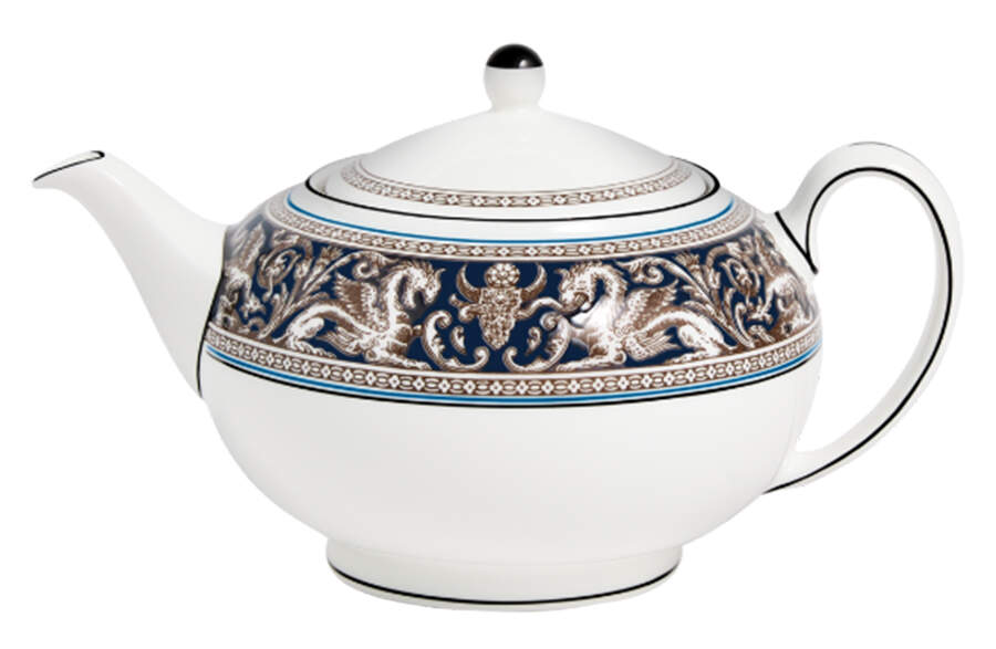 Florentine Navy Teapot & Lid by Wedgwood-1