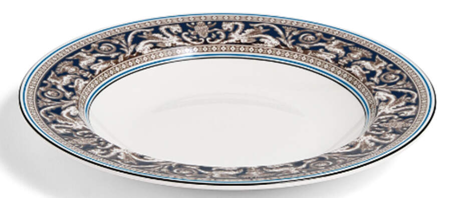 Florentine Navy Large Rim Soup Bowl by Wedgwood-1