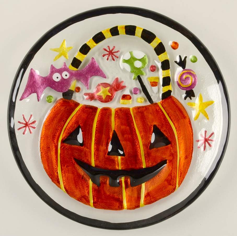 Giftware Q  Pumpkin Bucket Plate by Silvestri-Demdaco-1