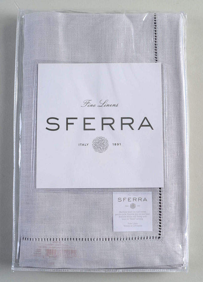 Fine Linens, Napkins (4 Pack) 20" x 20" Platinum Napkin by Sferra-1