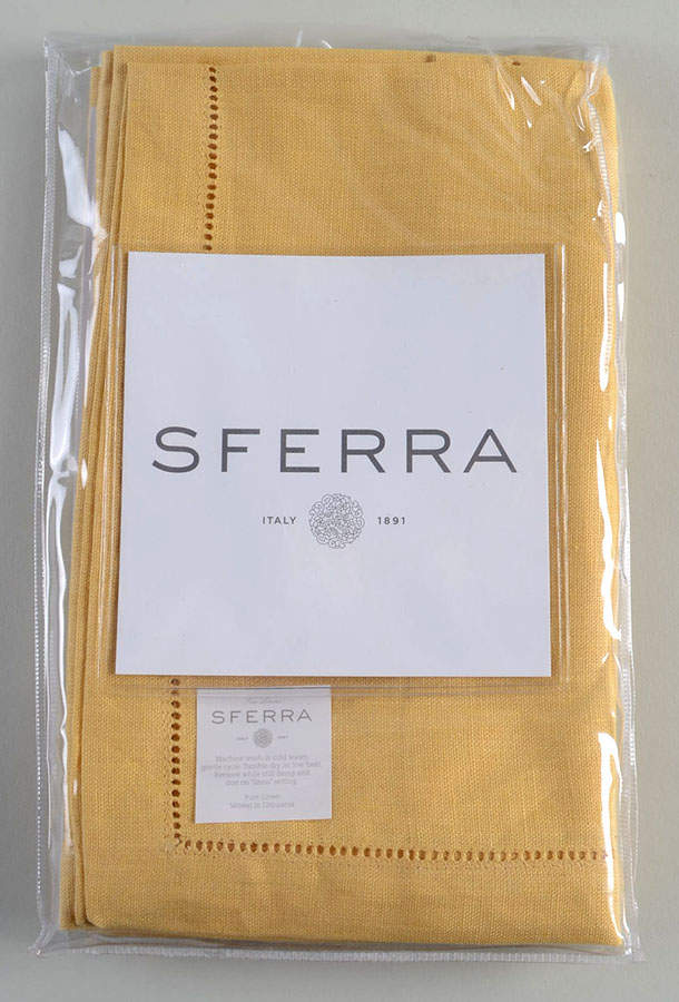 Fine Linens, Napkins (4 Pack) 20" x 20" Butter Napkin by Sferra-1