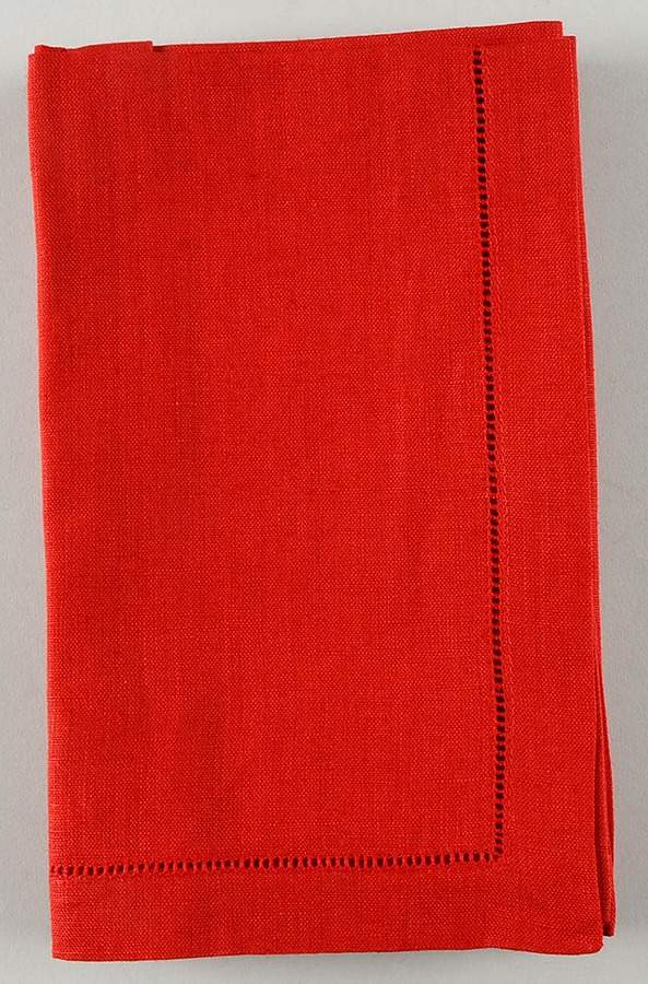 Fine Linens, Napkins (4 Pack) 20" x 20" Red Napkin by Sferra-1