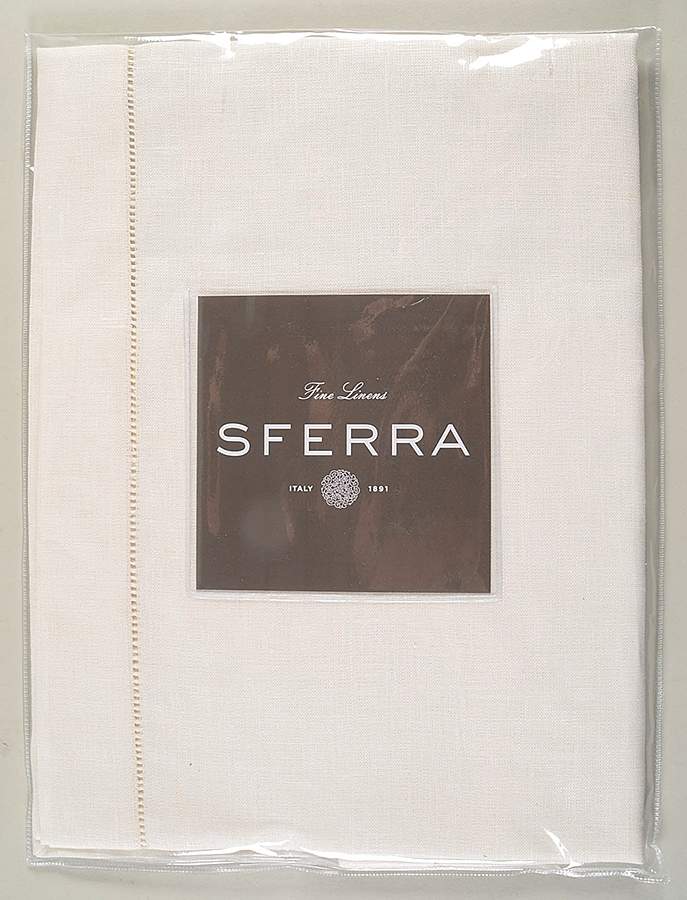 Fine Linens, Napkins 15" x 72" Oyster Table Runner by Sferra-1