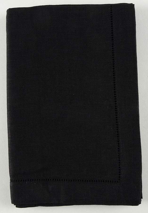 Fine Linens, Napkins (4 Pack) 20" X 20" Black Napkin by Sferra-1