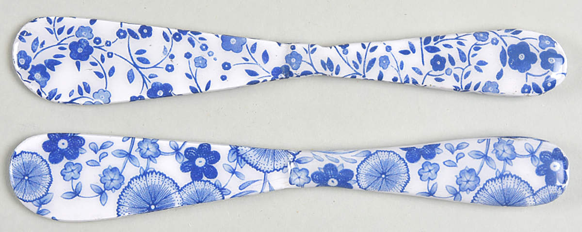 Melamine Dinnerware Blue and White Spreader - Set of 2 by One Hundred 80 Degrees-1