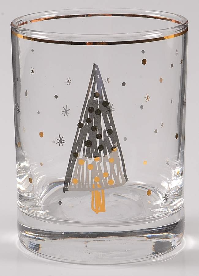 Holiday Tree Double Old Fashioned by Circleware Crystal-1