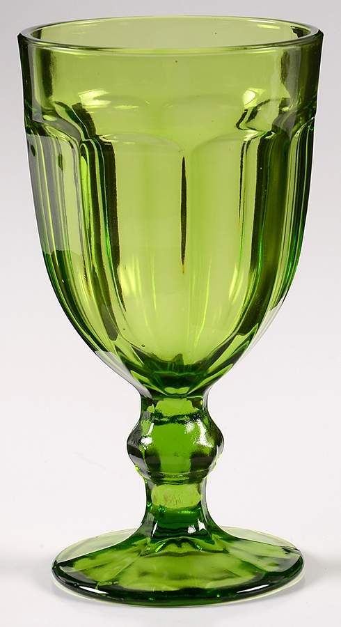Rockford Green Water Goblet by Circleware Crystal-1