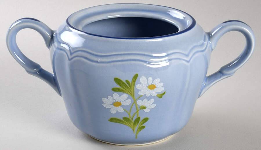 Auberge Blue Sugar Bowl No Lid by Yamaka-1