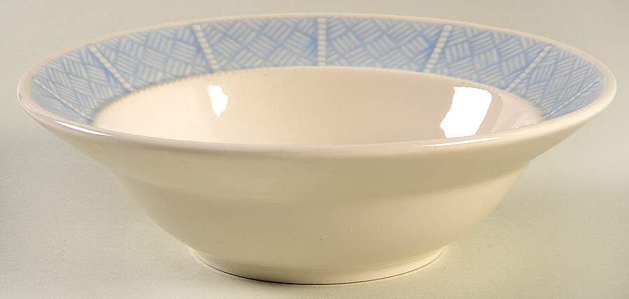 Bouquet Basket Blue Rim Cereal Bowl by Yamaka-1