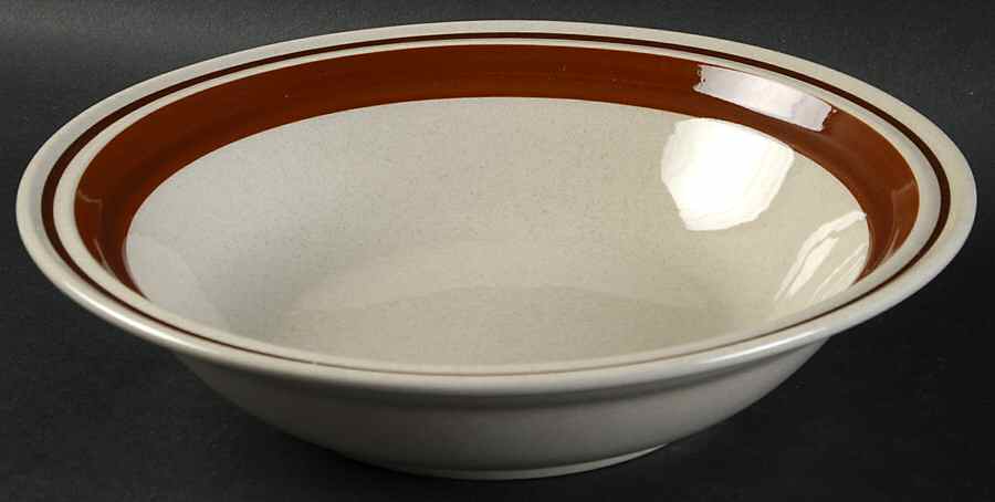 Chateau Sienna Brown Rim Soup Bowl by Yamaka-1