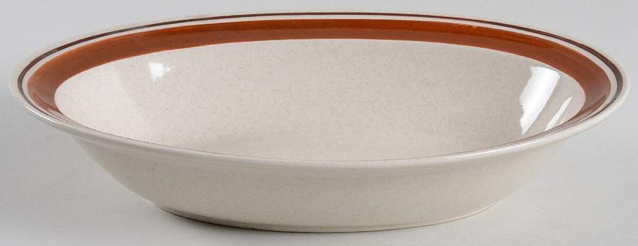 Chateau Sienna Brown 10" Oval Vegetable Bowl by Yamaka-1