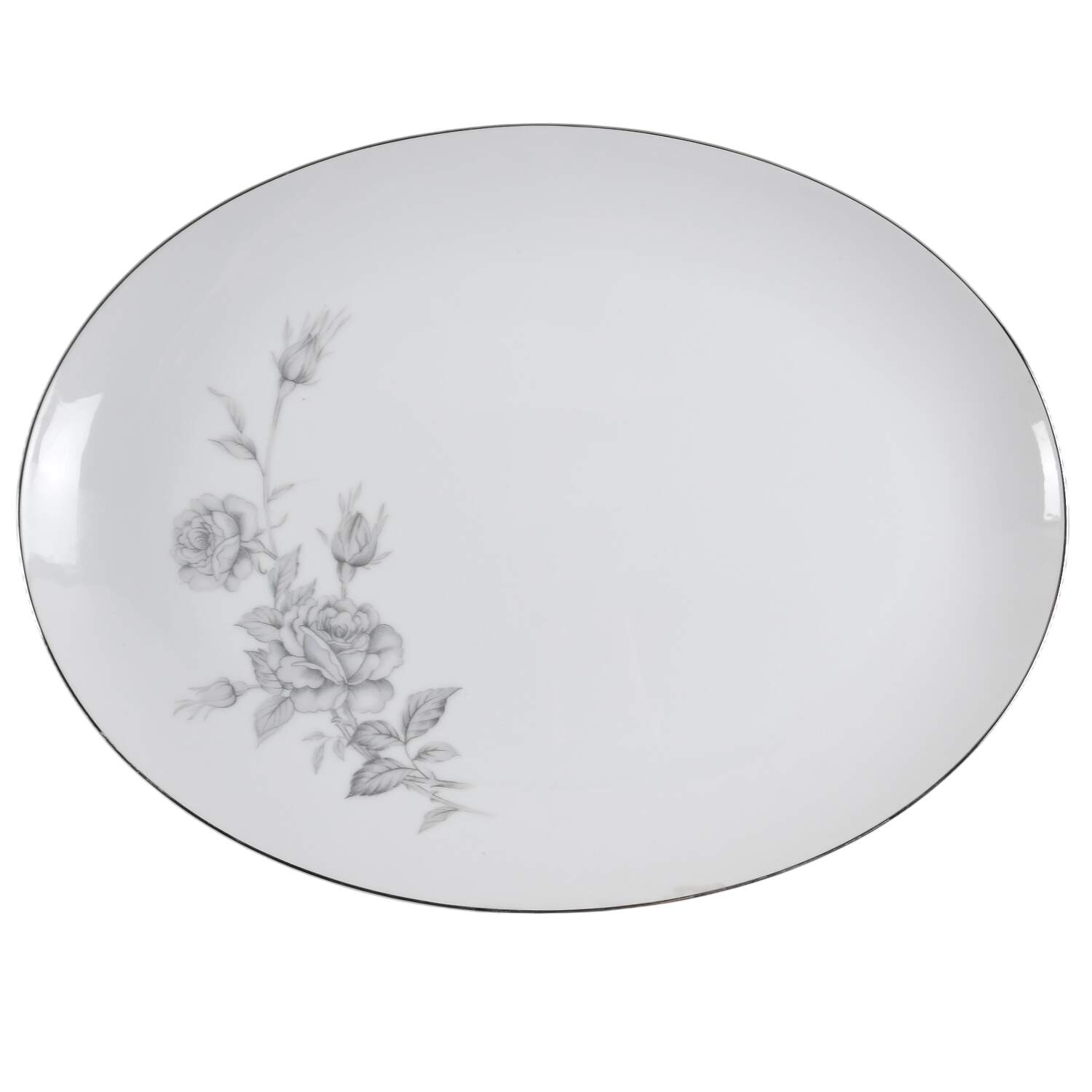 Chateau Rose 14" Oval Serving Platter by Yamaka-1