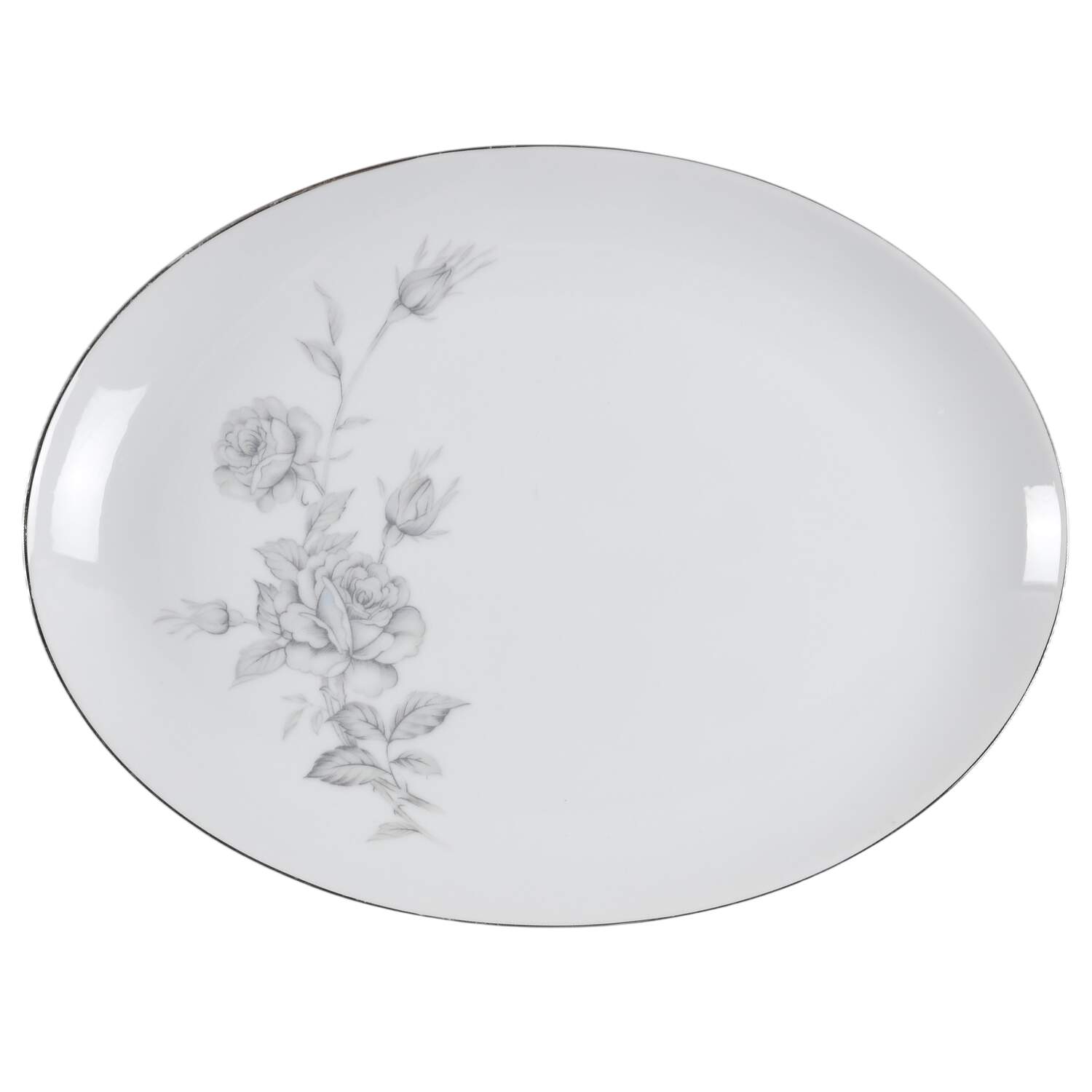 Chateau Rose 12" Oval Serving Platter by Yamaka-1