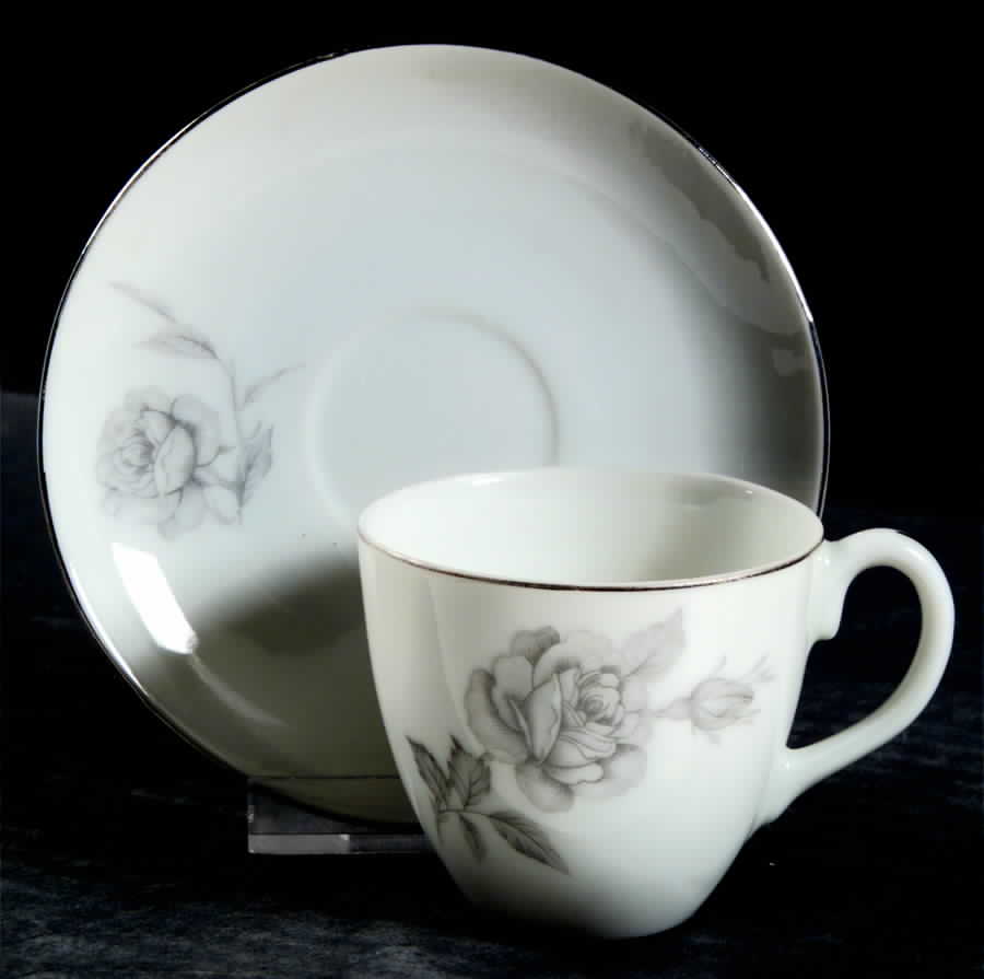 Chateau Rose Flat Demitasse Cup & Saucer Set by Yamaka-1