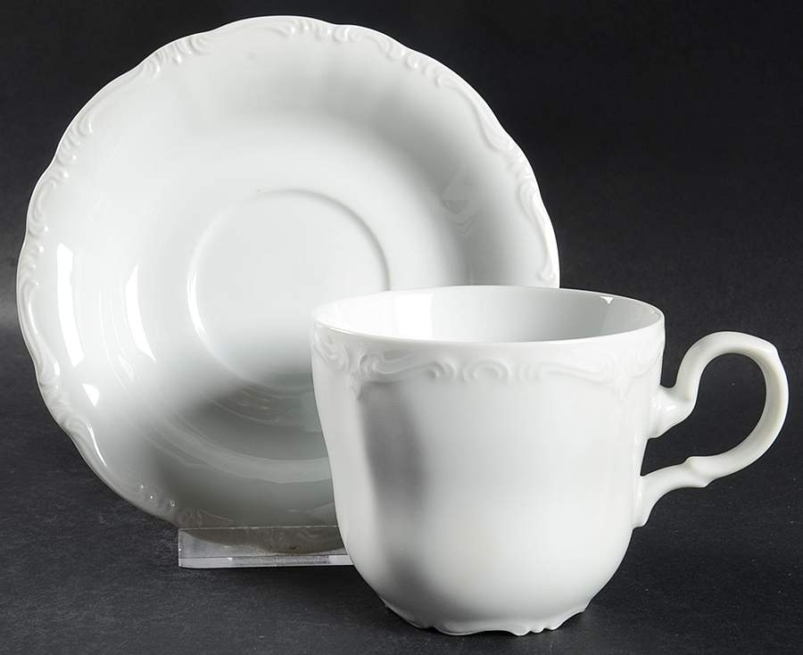 Classic Baroque Flat Cup & Saucer Set by Yamaka-1