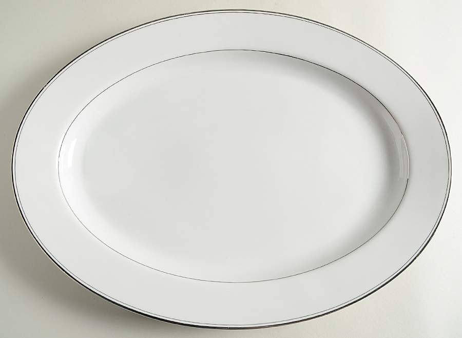 Crown Platino 16" Oval Serving Platter by Yamaka-1