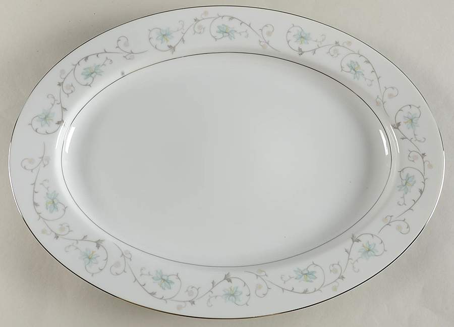 Delicate 16" Oval Serving Platter by Yamaka-1