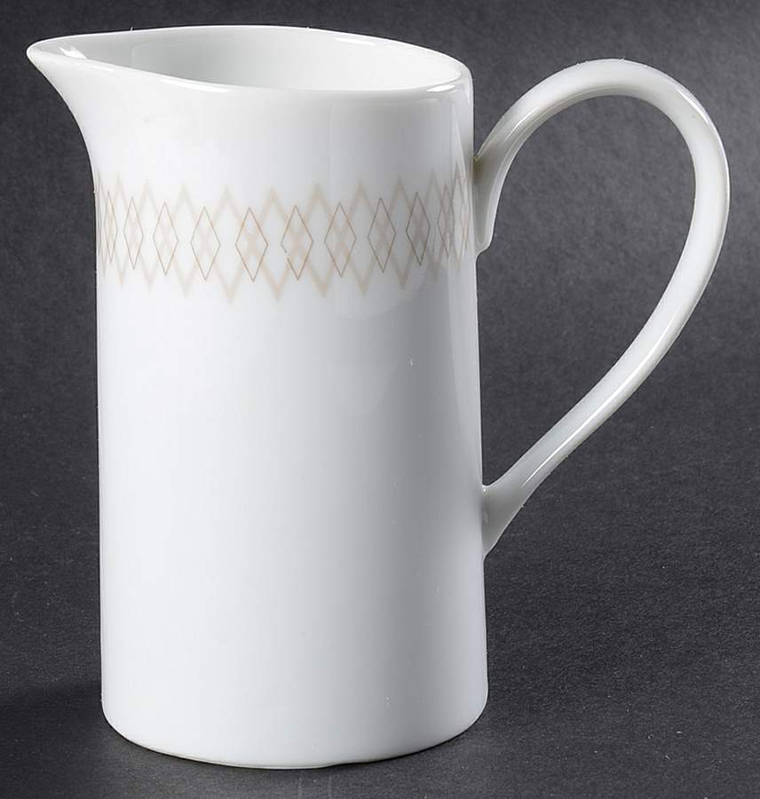 Diamond Taupe Brown Creamer by Yamaka-1