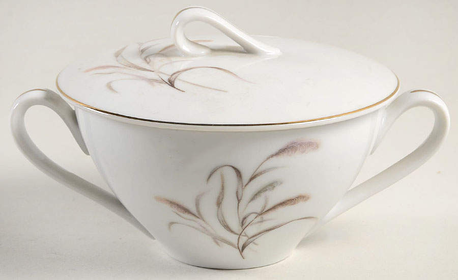 Feather Sugar Bowl & Lid by Yamaka-1