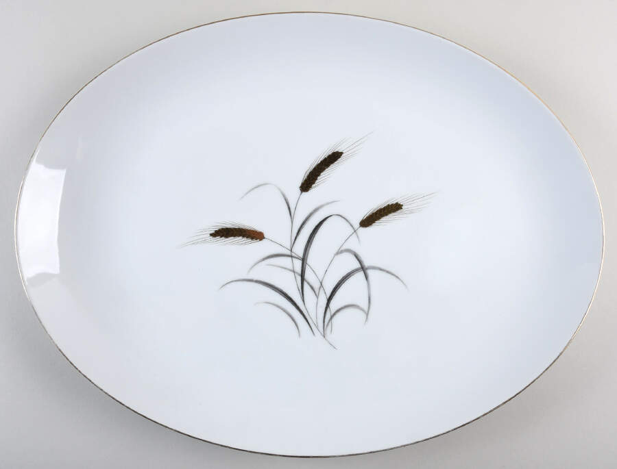 Golden Grain 16" Oval Serving Platter by Yamaka-1