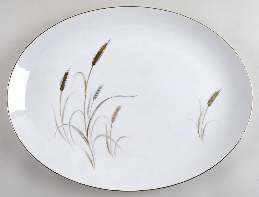 Harvest Queen 16" Oval Serving Platter by Yamaka-1