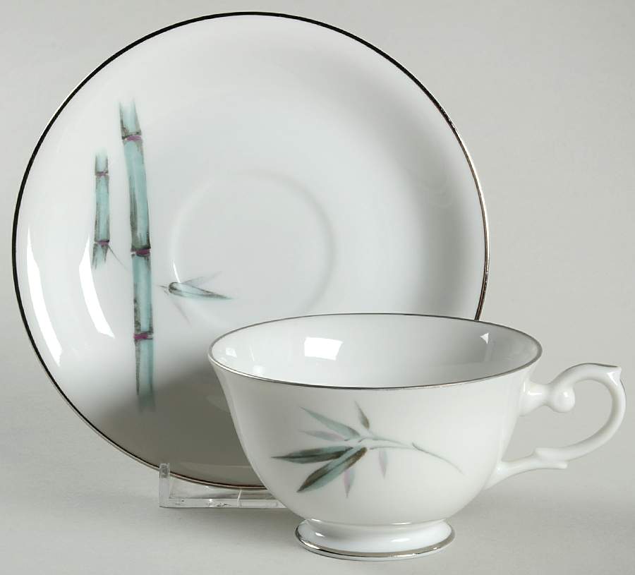 Mandarin Footed Cup & Saucer Set by Yamaka-1