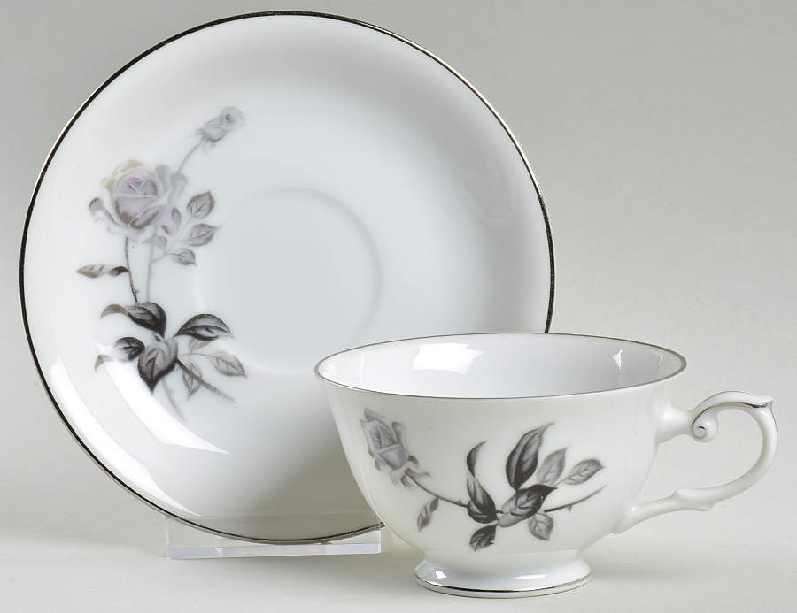 Nocturne Footed Cup & Saucer Set by Yamaka-1