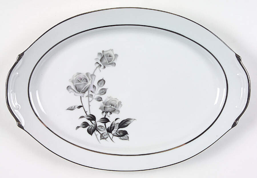 Nocturne 14" Oval Serving Platter by Yamaka-1