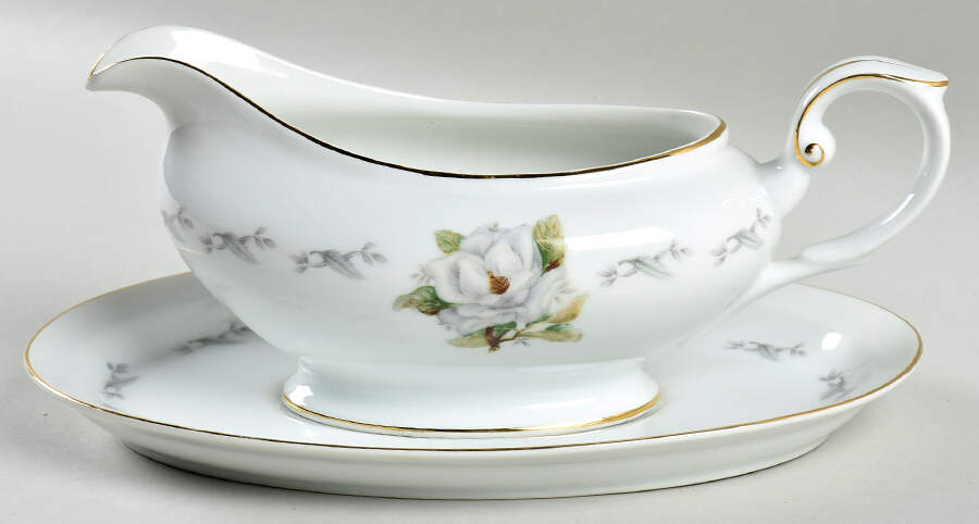 Rosalinda Gravy Boat & Underplate by Yamaka-1
